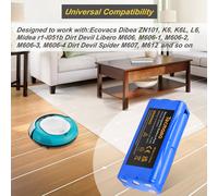 4Ah 14,4V Batteria per Ecovacs Dibea ZN101 K6L L6 Dirt Devil M606 Puppy V-M600
