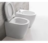 4All Ceramica Globo filomuro 54 cm Wc + bidet + coprivaso