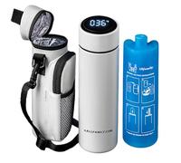 4ALLFAMILY Borsa termica da viaggio per penne per insulina, borsa termica per medicinali, approvata TSA, custodia da viaggio per diabetici, con sacchetto di ghiaccio Biogel (bianco)