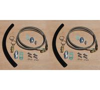 4an -4 An Doppio Turbo Alimentazione Olio Linee Intrecciato Install T3T4 TO4E