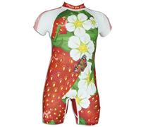 4BB2 Fraise - Costume da Bagno Bambina, con Protezione UV, Rosso (Rosso/Bianco), 9 Monate