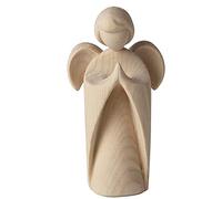 4betterdays.com Angelo custode classico in legno di pino cembro - Artigianato in Alto Adige - Odore di cembro/altezza 9 cm/figura angelo, regalo per battesimo/angelo custode in legno