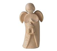 4betterdays.com NATURlich leben! Classico angelo custode in legno di pino cembro - con lanterna - altezza 9 cm - regalo per la comunione - angelo custode in legno - artigianato dall'Alto Adige
