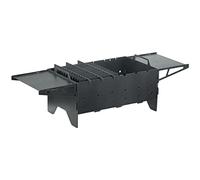 4BIG.fun Mangal - Barbecue a carbonella per 6 spiedini, pieghevole, 2 mm, in acciaio, da tavolo, da balcone, da campeggio, da campeggio, da viaggio