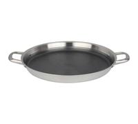 4BIG.fun Padella per paella in acciaio inox, 36 cm, antiaderente, struttura a nido d'ape, tradizionale paella, per paella, resistente al forno, a induzione