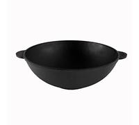 4BIG.fun Padella wok da 3,7 l, in ghisa, ø 28 cm, per cottura a induzione, per cottura a induzione