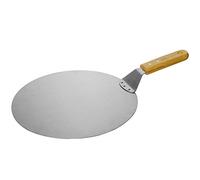 4BIG.fun Pala per pizza, con manico in legno e acciaio inox, diametro 30,5 cm