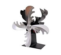 4Blades Ventilatore per stufa senza elettricità Ventilatore alimentato a calore efficiente distribuzione del calore per caminetti Bruciatori a legna Distribuzione del calore renna natalizia
