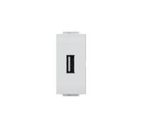 4box - Alimentatore USB 2.1 A compatibile Bticino® LivingLight™, per caricare i tuoi dispositivi senza bisogno di alimentatori. Occupa un solo modulo della tua serie civile. Colore Bianco