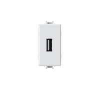 4box - Alimentatore USB 2.1 A compatibile Bticino® Matix™, per caricare i tuoi dispositivi senza bisogno di alimentatori. Occupa un solo modulo della tua serie civile. Colore Bianco