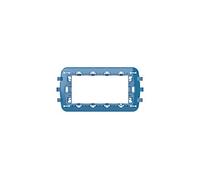 4box Libero - Supporto multi-serie per scatola tipo 504 compatibile con Bticino LivingLight, Vimar Plana, Arkè e Eikon, Azzurro Trasparente