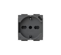 Modulo 4Box schuko con presa USB 3.1 tipo C, 5Vdc 3A compatibile Living Light