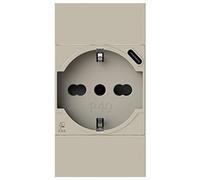 Presa bipasso e schuko 4Box P40 con USB 3.0A Bticino Living Now 4B.KM.P40.USB