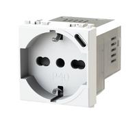 Presa bipasso e schuko 4Box P40 con USB 3.0A Vimar Plana 4B.V14.P40.USB
