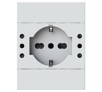 4Box P503 4BP503.KW Modulo schuko e 2 prese 10A compatibile BTicino Living Now