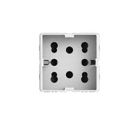 4box - Presa da Incasso Side Compatibile con Gewiss® System™. 3 Prese in 1: permette di collegare una spina schuko o due spine 10/16A. Occupa due soli slot. Facile da installare. Colore Bianco
