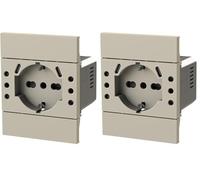 4box - Presa multipla da incasso USB P503 compatibile Bticino® Living NOW™, con 4 prese elettriche e 2 porte USB-C 3.0 per ricarica rapida. Installabile in scatola 503. Colore Sabbia (Confezione da 2)