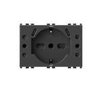 4box - Presa multipla da incasso USB P503 compatibile Vimar® Arkè™, con 4 prese elettriche e 2 porte USB-C 3.0 per ricarica rapida. Installabile in scatola 503. Colore Grigia