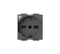 4box - Presa Smart P40 S compatibile con Bticino® LivingLight™. Colore Antracite. Connessa tramite WiFi, controllabile con App 4box e assistenti vocali Amazon Alexa e Google Home.