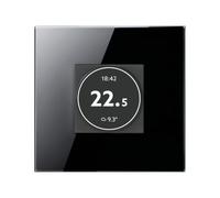 4box SWIPE Kit 2 Moduli Cronotermostato Smart Wi-Fi, placca metacrilato Nero