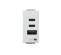 4box - USB PD 20W CCA per Bticino LivingLight. Dotata di due connettori