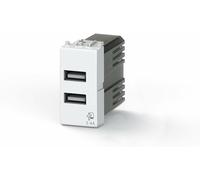 4box USB2.4 Alimentatore USB 2,4A Frutto da incasso per Vimar Plana Bianca