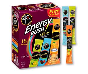 4C Totally Light Bonus Variety Pack, Energy Rush, 18-Count Boxes (Pack of 3)