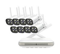 4CH 8CH NVR Wireless Kit telecamera di sicurezza esterna 4K 5MP 3MP Telecamera IP Face Detection CCTV Mini videosorveglianza(1T,WIFI 3MP 8PCS)
