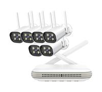 4CH 8CH NVR Wireless Kit telecamera di sicurezza esterna 4K 5MP 3MP Telecamera IP Face Detection CCTV Mini videosorveglianza(None,WIFI 3MP 6PCS)