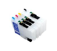4Color America LC404 Empty Refill Ink Cartrid With Chip Compatible With | Inchiostro MFC-J1205W MFC-J1215W J1205 J1215 Ricaricabile | Cartuccia d'inchiostro di ricarica vuota 4Color America LC404