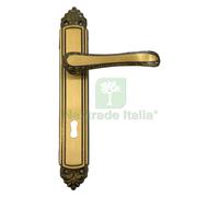 4COPPIE MANIGLIA 'GIGLIO' CON PLACCA Q 8 X 90: