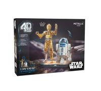 4D Build -4D Build,C-3PO e R2-D2 da collezione Star Wars, Giocattoli da costruzione, Puzzle 3D per Adulti e Adolescenti, 416 Pezzi, a partire da 12 anni (Spin Master 6074268)