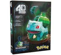 4D Build, Pokémon Bulbasaur 3D Model Kit, Pokémon Collectibles, Kanto Starter Collection, Desk Décor, Puzzle per adulti, Building Toys, Puzzle 3D per adulti e ragazzi, 195 pezzi, per Ages 12 & Up