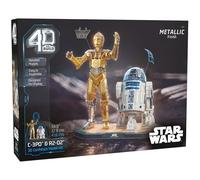 4D Build, Star Wars - 3PO e R2-D2 3D di Star Wars da collezione, puzzle per adulti, giocattoli da costruzione, puzzle 3D per adulti e ragazzi, 416 pezzi, a partire da 12 anni