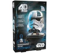 4D Build, Star Wars Casco Stormtrooper 3D Figura pieghevole con supporto, giocattoli da costruzione, puzzle 3D per adulti e adolescenti, 121 pezzi, a partire dai 12 anni