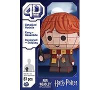 4D Build - Ron Weasley - Puzzle 3D del famoso eroe cinematografico Harry Potter in cartone di alta qualità, 87 pezzi, per i fan della magica serie di avventure dai 12 anni in su