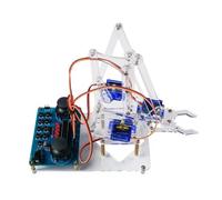 4DOF Kit Braccio Robotico Acrilico 51 Microcontroller USB Powered Up Down Left Right Motion per Microcontroller Apprendimento Robotica