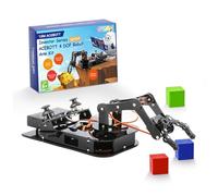 4DOF - Kit di braccio robotico per bambini, compatibile con Arduino IDE, programmazione ESP32 Smart Robot Arm Building Kit STEM, giocattolo educativo con joystick e controllo tramite app web, per