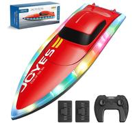 4DRC S7 Barca telecomandata con luce a LED, barca RC 25+ KM/H, 2,4 GHz, 2 batterie per 40 minuti di gioco, piscine e laghi giocattolo regalo per bambini a partire dagli 8 anni in su
