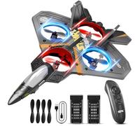4DRC V17 Aereo Telecomandato 6 CH, con Funzione Gravity Sensing Stunt Roll Cool Light,Aereo telecomandato a 2,4 GHz, Aliante Volante Telecomandato,Facile da pilotare per Adulti Bambini Principianti