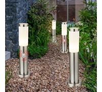 4er Set Acciaio Inox da Pavimento Colonne Luci Entrata Illuminazione Esterni [EEK: Non valutato]