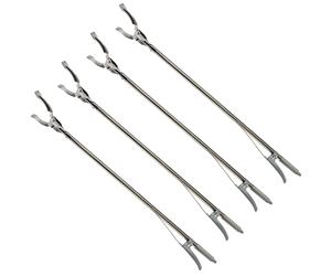 4er Set Aiuto Avvincente 90cm Metallo Pinza Artiglio Raccoglitore Rifiuti,