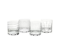 4er Set Bicchiere Mikasa Cheers con Modello Trasparente Vetro Creative Tops Wa