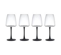 4er Set Bicchieri Vino Bianco Mikasa Palermo Con Nero Manico 450ml Creative Tops