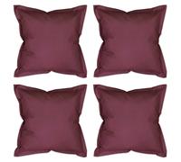 4er Set Esterno Cuscino Unico Ribes Bacca Rosso 50x50cm Idrorepellente Lemetex
