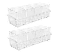 4er-Set GewÃ¼rzboxen mit Deckeln und LÃ¶ffeln fÃ¼r Salz und Pfeffer