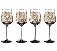 4er Set Gustav Klimt Bicchieri da Vino Der Albero Della Vita H.25cm 450ml