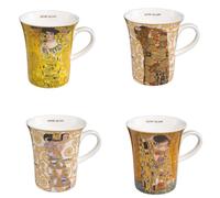 4er Set Gustav Klimt Tazza, Tazze Tutti Motivo H.11cm 400ml GOEBEL Porcellana
