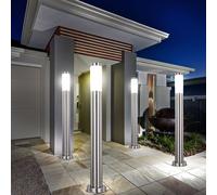 4er Set LED Piedistallo Esterno Luci Giardino Weg Illuminazione Acciaio Inox Hof [EEK: F]