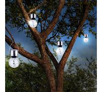 4er Set LED Solare da Appendere Luci Mosaico Specchio Parco Lampade Deco Faretto